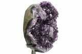 Brilliant Amethyst Geode With Metal Stand - Uruguay #342519-3